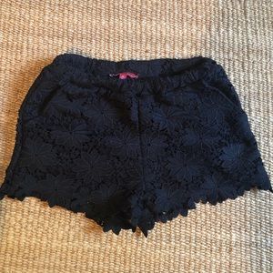 Black Lace Shorts